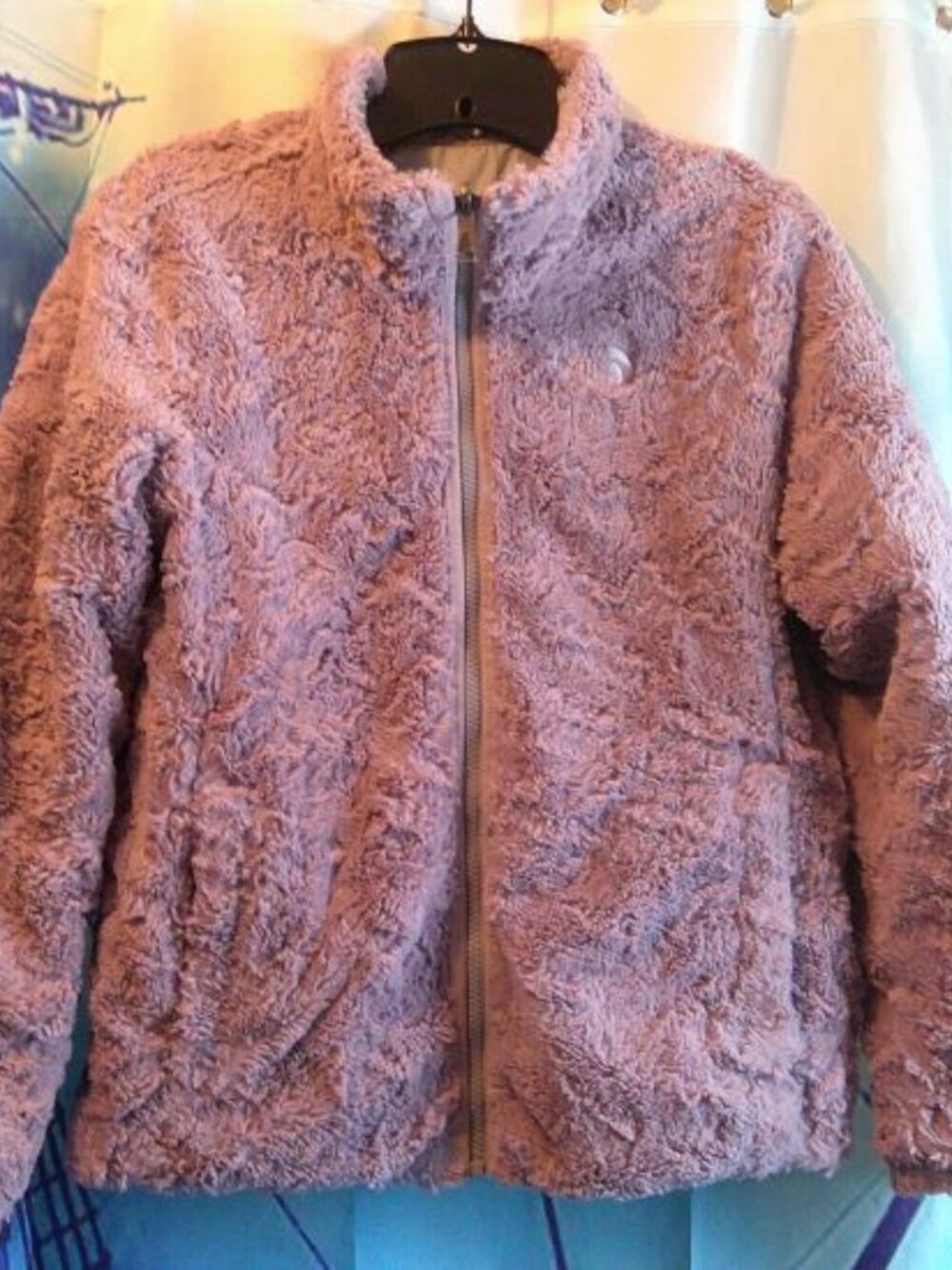 THE NORTH FACE Reverse Mossbud Fleece Insulated Water Repel Jacket Girl Sz 14-16